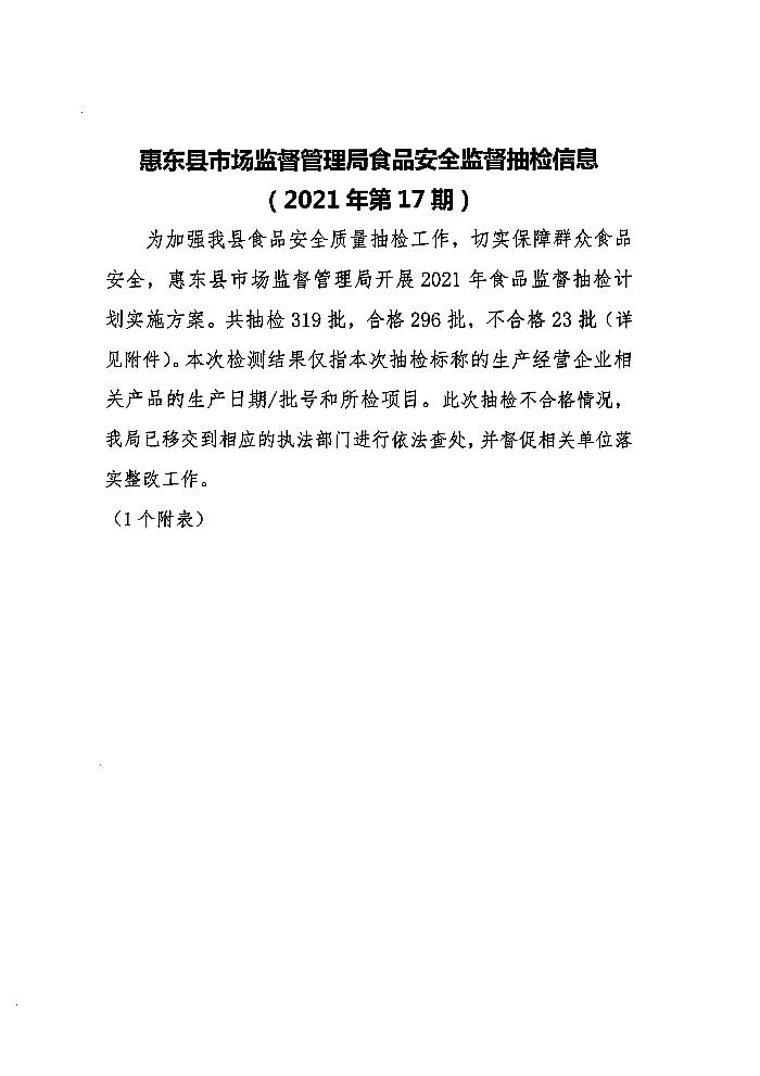 惠東縣市場監(jiān)督管理局食品安全監(jiān)督抽檢信息（2021年第17期）.jpg